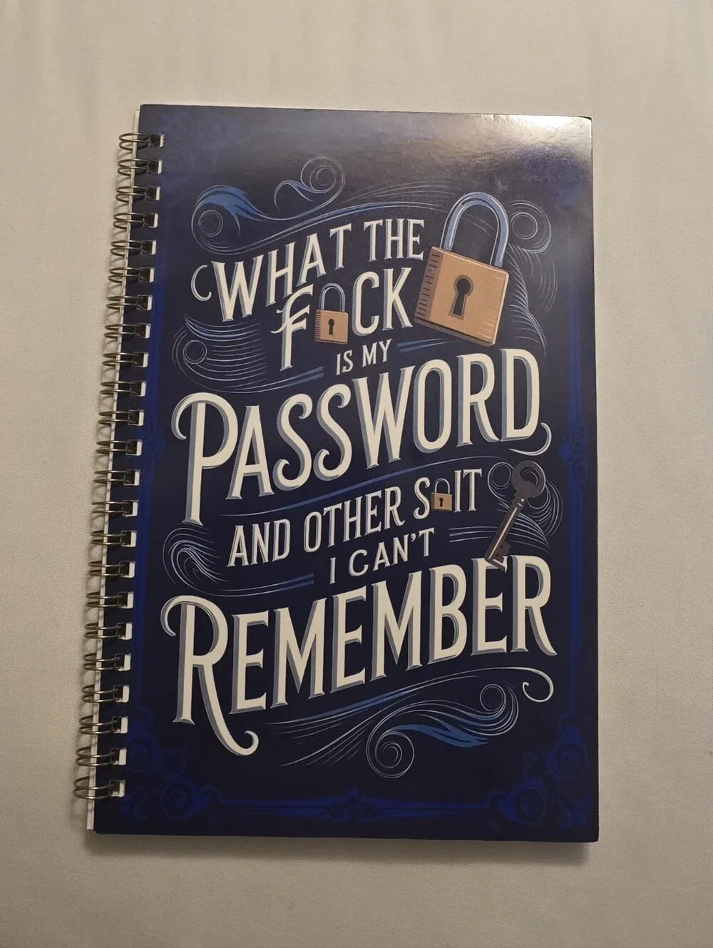 Password Book Spiral What The F¥ck Is My Password & Other Sh☆t I Can't Remember